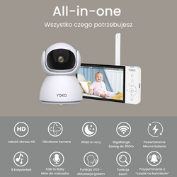 YOKO DREAM Strażnik oddechu: Niania YOKO X5 + Monitor oddechu SNUZA HERO MD (wyrób medyczny)